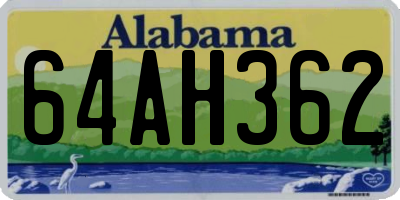 AL license plate 64AH362