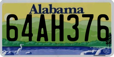 AL license plate 64AH376