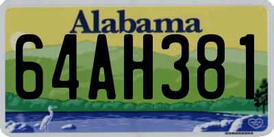 AL license plate 64AH381