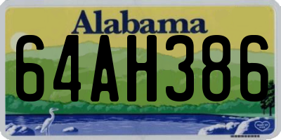 AL license plate 64AH386