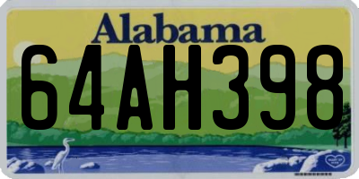 AL license plate 64AH398