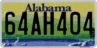 AL license plate 64AH404