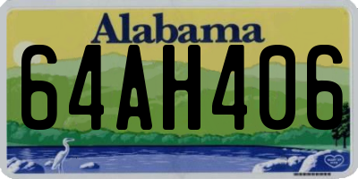 AL license plate 64AH406