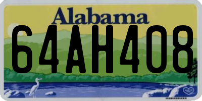 AL license plate 64AH408