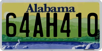 AL license plate 64AH410
