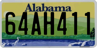 AL license plate 64AH411