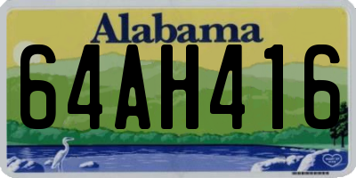 AL license plate 64AH416