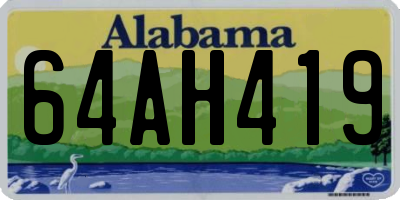 AL license plate 64AH419