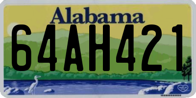 AL license plate 64AH421