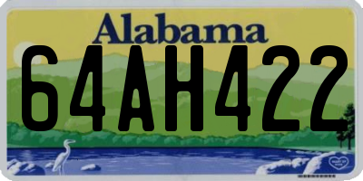 AL license plate 64AH422