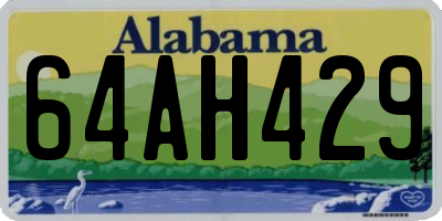 AL license plate 64AH429