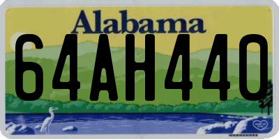 AL license plate 64AH440