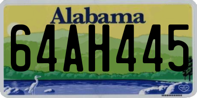 AL license plate 64AH445