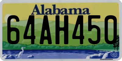 AL license plate 64AH450