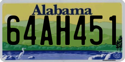AL license plate 64AH451
