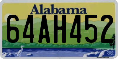 AL license plate 64AH452