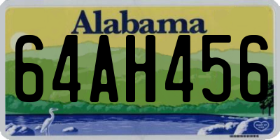 AL license plate 64AH456