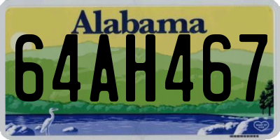 AL license plate 64AH467