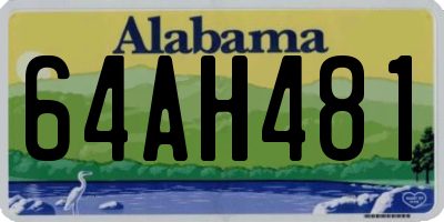 AL license plate 64AH481