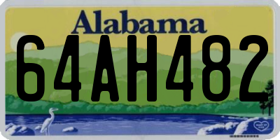 AL license plate 64AH482