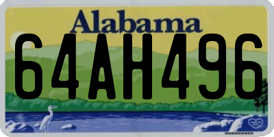 AL license plate 64AH496