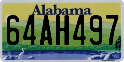 AL license plate 64AH497