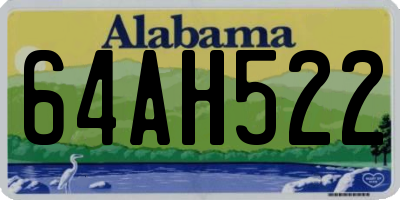 AL license plate 64AH522