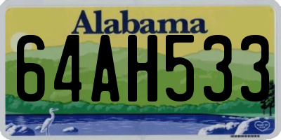 AL license plate 64AH533