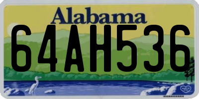 AL license plate 64AH536