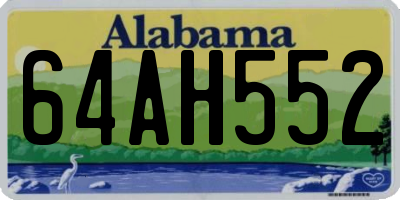 AL license plate 64AH552
