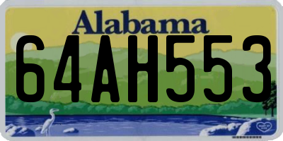 AL license plate 64AH553