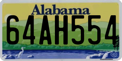 AL license plate 64AH554