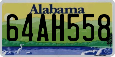 AL license plate 64AH558