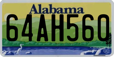 AL license plate 64AH560