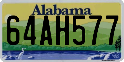AL license plate 64AH577