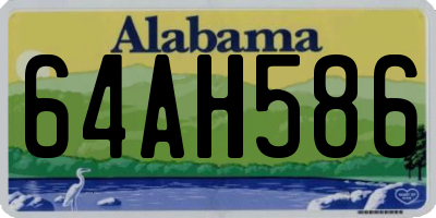 AL license plate 64AH586
