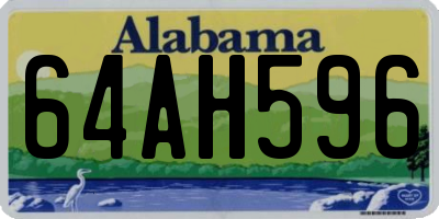 AL license plate 64AH596