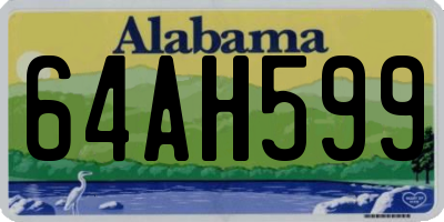 AL license plate 64AH599
