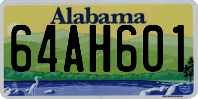 AL license plate 64AH601