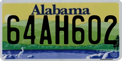 AL license plate 64AH602