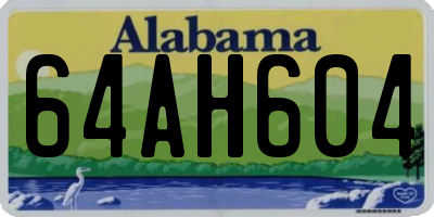 AL license plate 64AH604