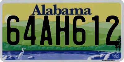 AL license plate 64AH612