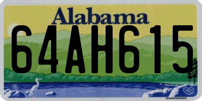 AL license plate 64AH615