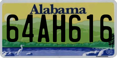 AL license plate 64AH616