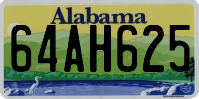 AL license plate 64AH625