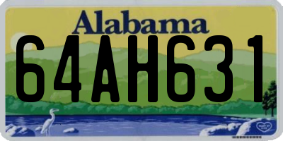 AL license plate 64AH631