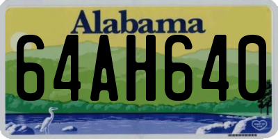 AL license plate 64AH640
