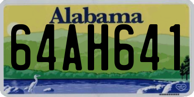 AL license plate 64AH641