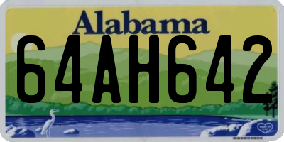AL license plate 64AH642