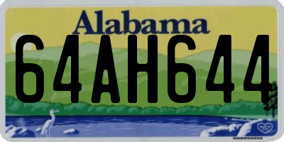AL license plate 64AH644